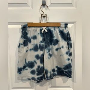 Super Massive Shop Men’s Tie Dye Cotton Shorts Sweatshorts Size Small Blue White